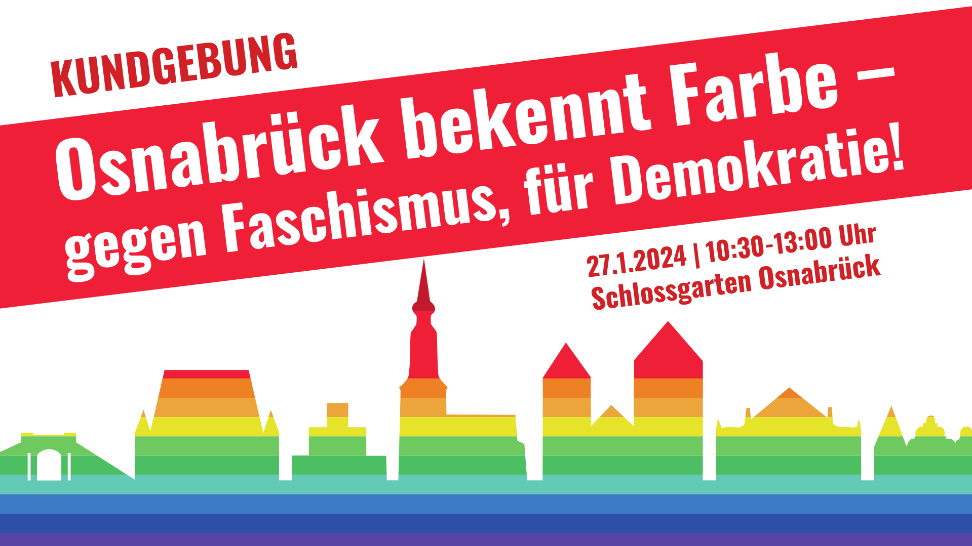 Kundgebung am Samstag, 27. Januar 2024, 10.30-13.00 Uhr, Schlossgarten