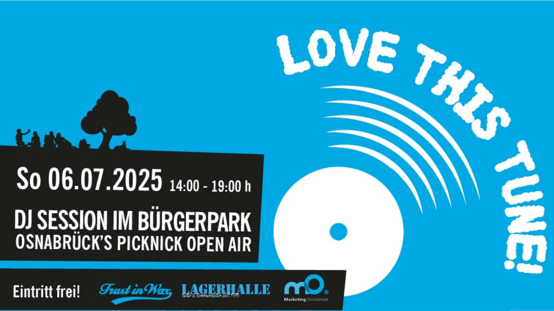Love This Tune! DJ Session im Bürgerpark. Grafik: Julia Jeschke