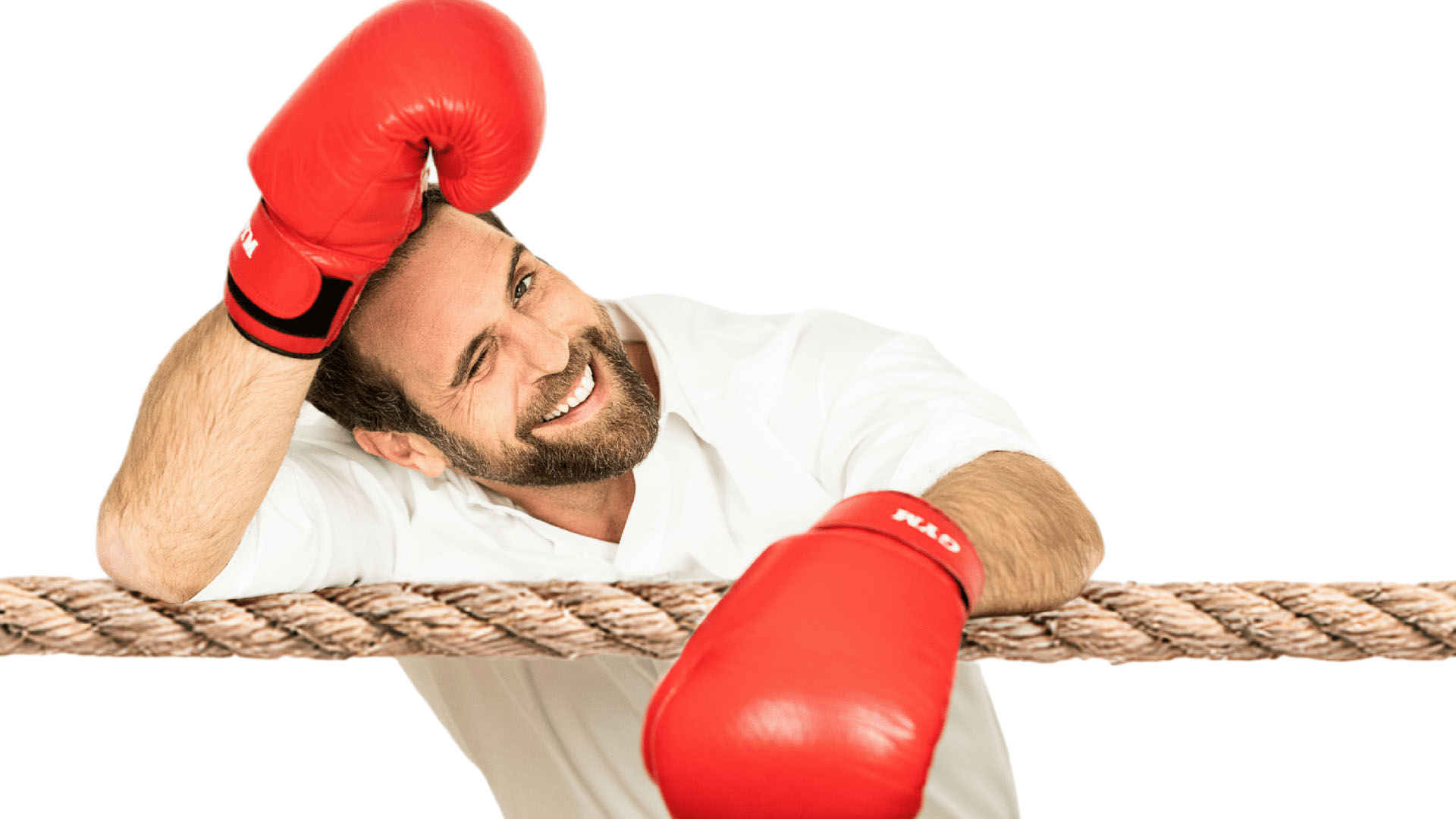 Stefan Schöttler mit roten Boxhandschuhen