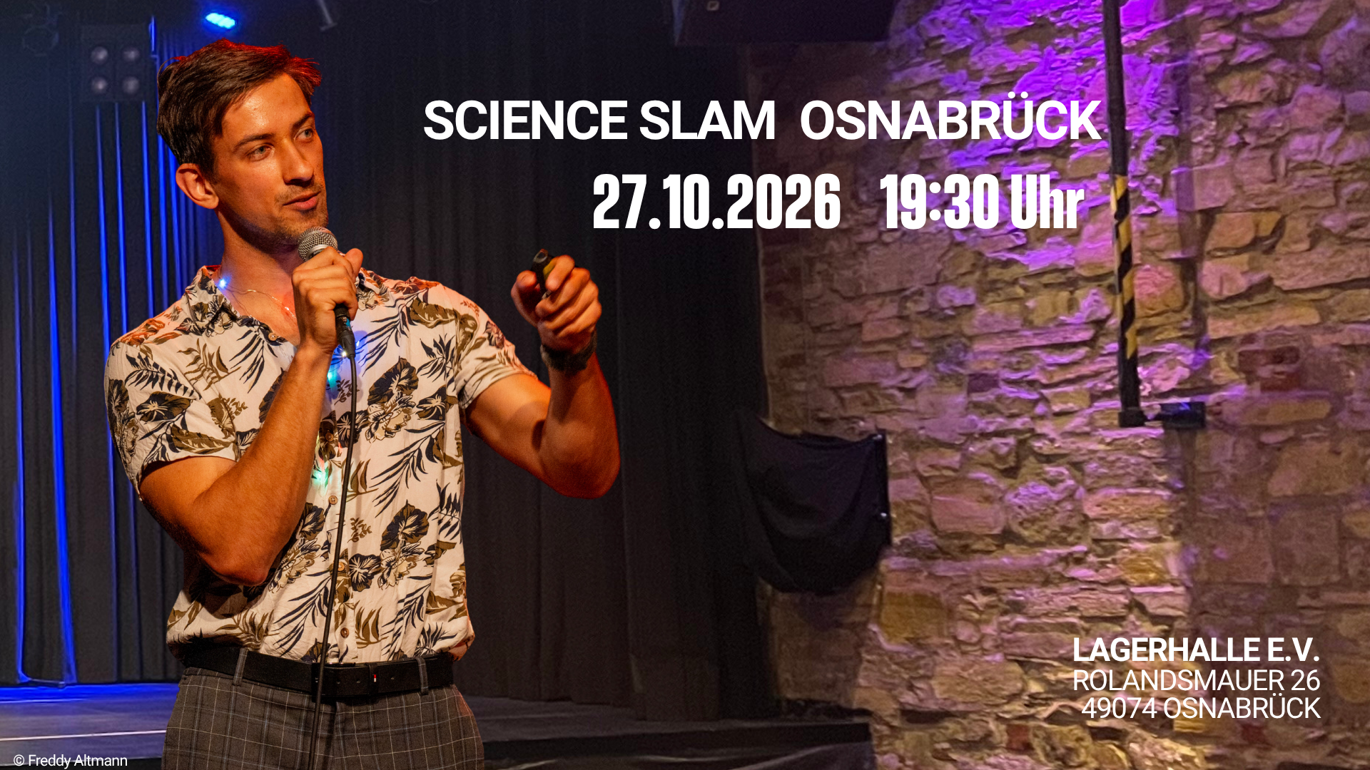Science Slam in der Lagerhalle Osnabrück am 27. Oktober 2026
